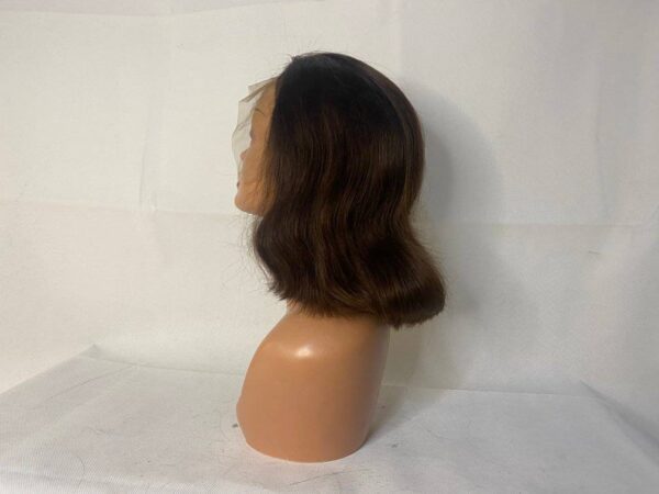 Chestnut Brown Mini Frontal Wig 100% Human Hair - Image 2